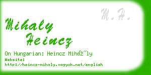 mihaly heincz business card